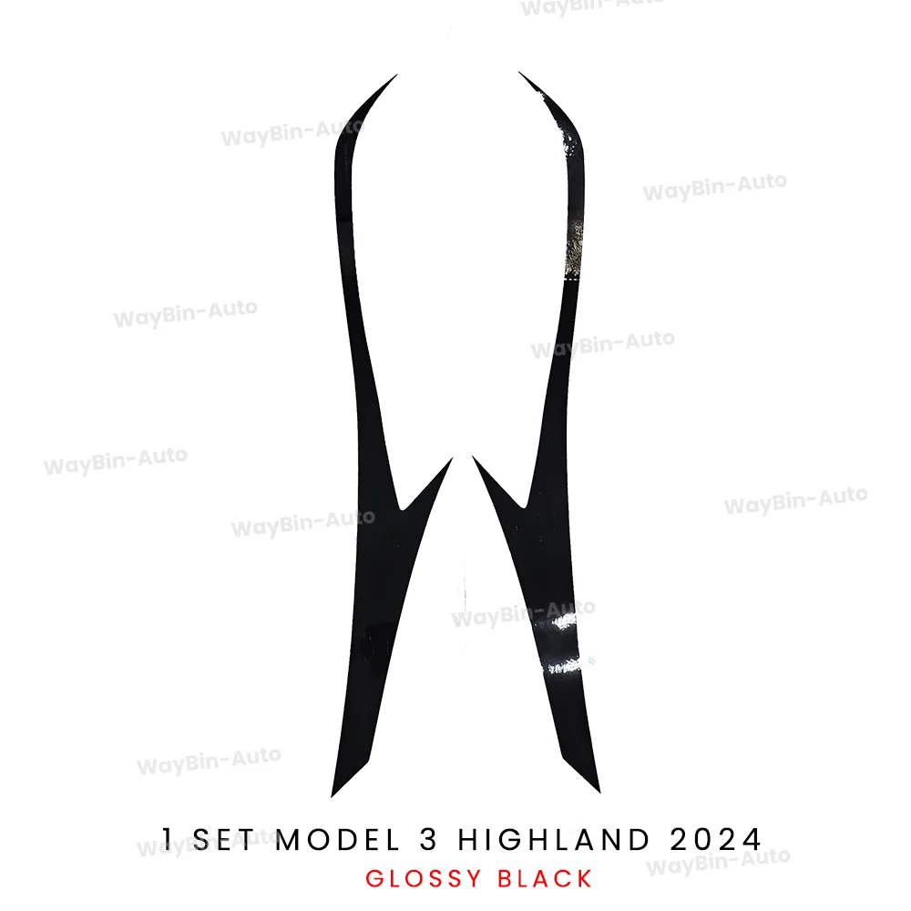 1 pair glossy black