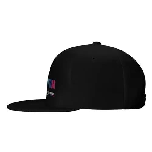 Custom Snapback Hats for Men Personalized Hip Hop Flat Snapback Caps Customized Adjustable Baseball Cap Add Your Own Text view 3
