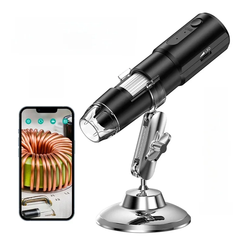 Bezprzewodowy mikroskop cyfrowy powiększenie 50X-1000X elastyczny stojak dla androida IOS iPhone PC elektroniczny mikroskop stereo Wifi — zdjęcie 2
