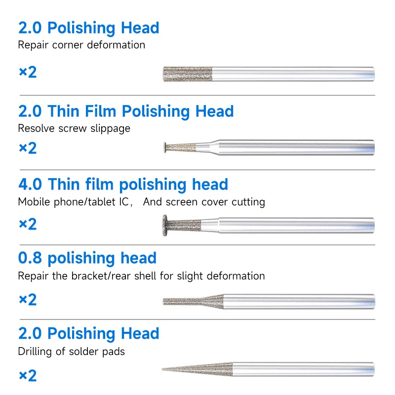 XZZ Z1 Pro Electric Polishing Pen With Bits for Mobile Phone Corner Deformation/Screw Slippage/IC Cutting/Drilling of Solder Pad