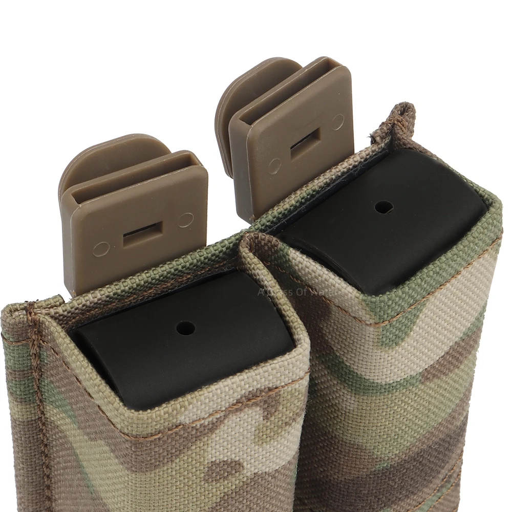 Tactical pistol magazine bag FAST 9mm single Mag bag double Mag hunting air gun holder with nylon support clip