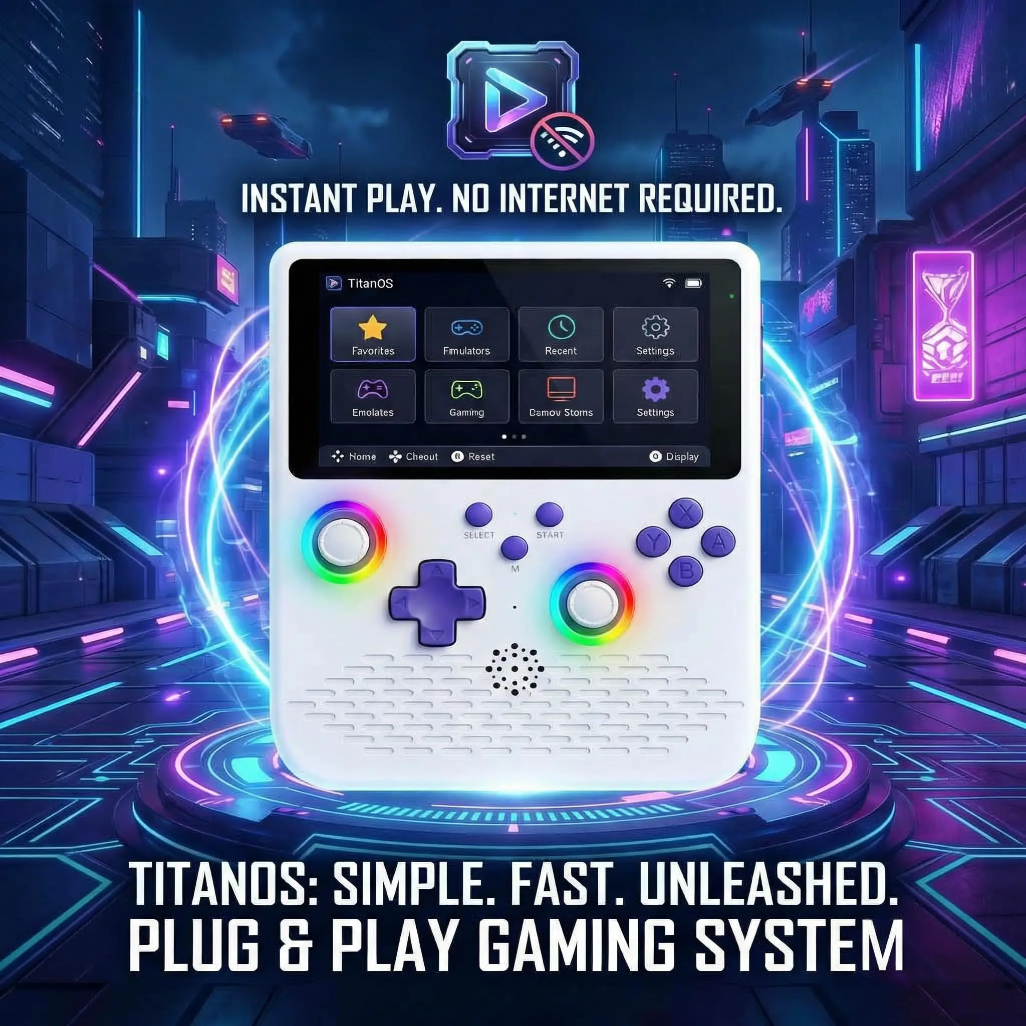Handheld Game Console, 5 Inch Large Screen Retro Gaming Console with 64GB Storage & 4000mAh Battery, Supports 34+ Emulators