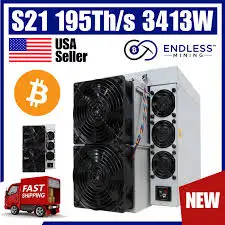 

Лучшее предложение, купи 2 ПОЛУЧИ 1 бесплатно, Bitmain Antminer S21 195T 3413 Вт-BTC, Майнер вход 220 ~ 277 AC