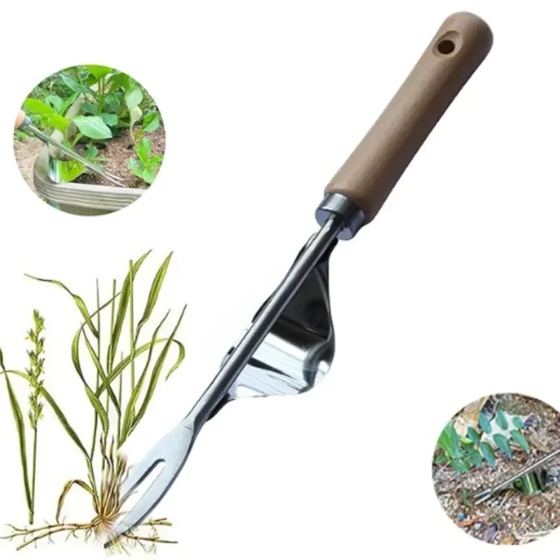 Extracteur de mauvaises herbes, outil de désherbage, outils manuels de jardinage, crochet de désherbage pour désherbage agricole et ameublissement du sol, outils manuels légers