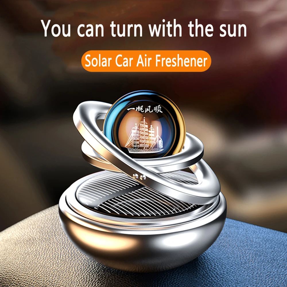 Interstellar 2 Solar Car Air Freshener Rotating Aromatherapy Interiors Auto Flavorin Accessories Men Original Perfume Diffuser