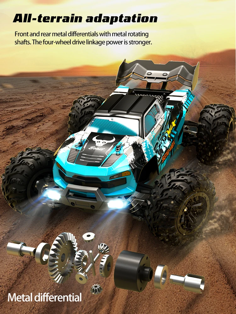 Hochgeschwindigkeits-80km/h-Brushless-Motor und 40km/h-Kohlebürstenmotor, schneller RC-Buggy für jedes Gelände, 2,4G-Fernsteuerungsauto