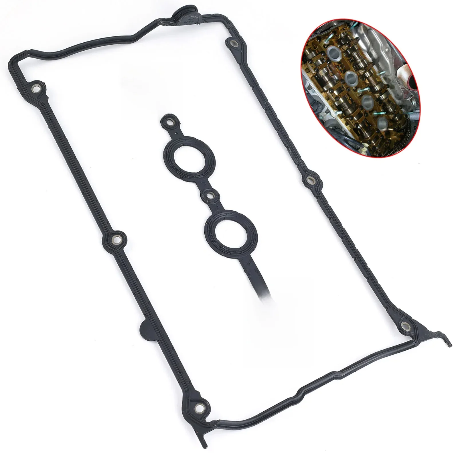 2x Uszczelka pokrywy silnika samochodowego Części zamienne do VW GOLF SEAT MK4 PASSAT AUDI TT 1.8T 1999 2000 2001 2002-2010 — zdjęcie 2