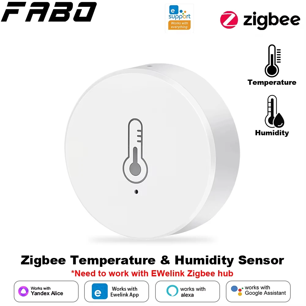 Ewelink ZigBee Smart Thermometer Hygrometer Controller Temperature Humidity Sensor Battery Powered APP Control For Alexa Google