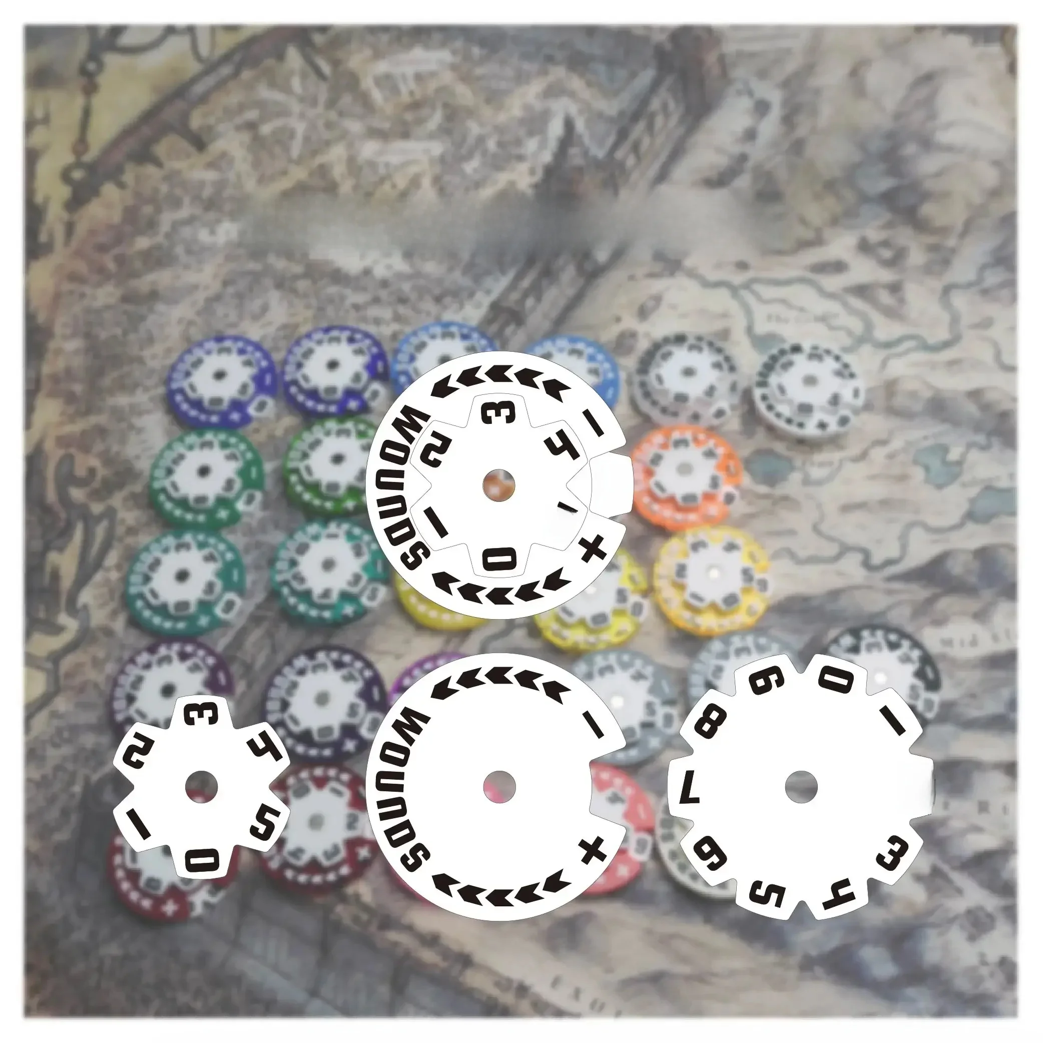 Compteur de plaies rond en acrylique de 32 mm