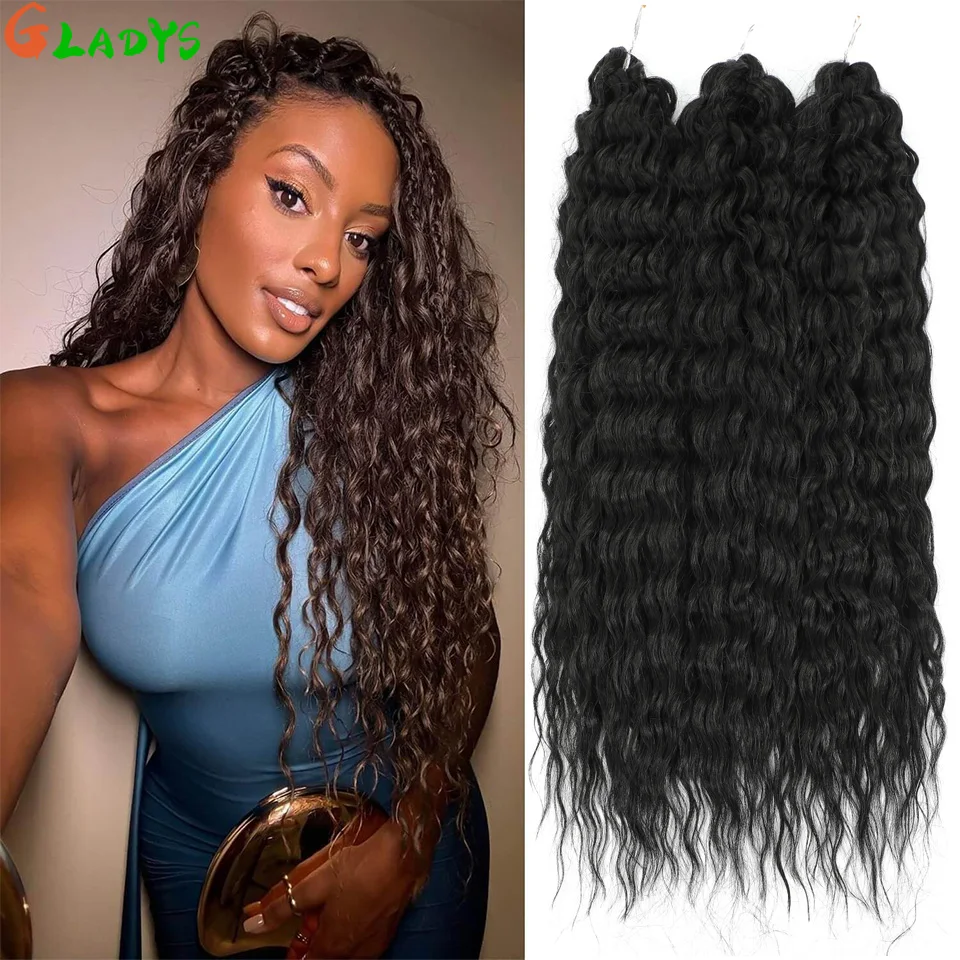 

Ariel Deep Wave Braids Hair Extension 300 Grams Natural Black Braids Hair Extensions Synthetic Hair Twist Crochet Curly Hair
