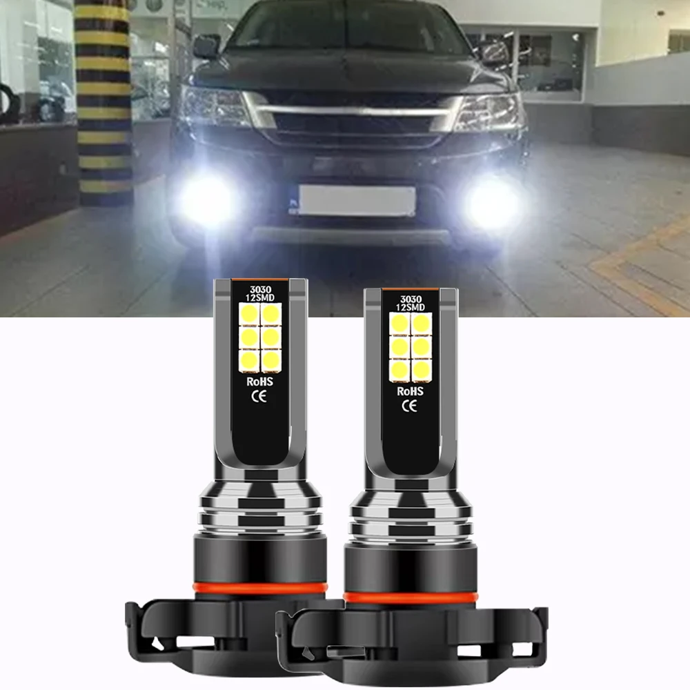 2x 5202 H16(EU) LED Fog Light Bulbs 6000K For 2007-2015 Chevy Silverado 1500 Fog Lamp (Year 2008 2009 2010 2011 2012 2013 2014)