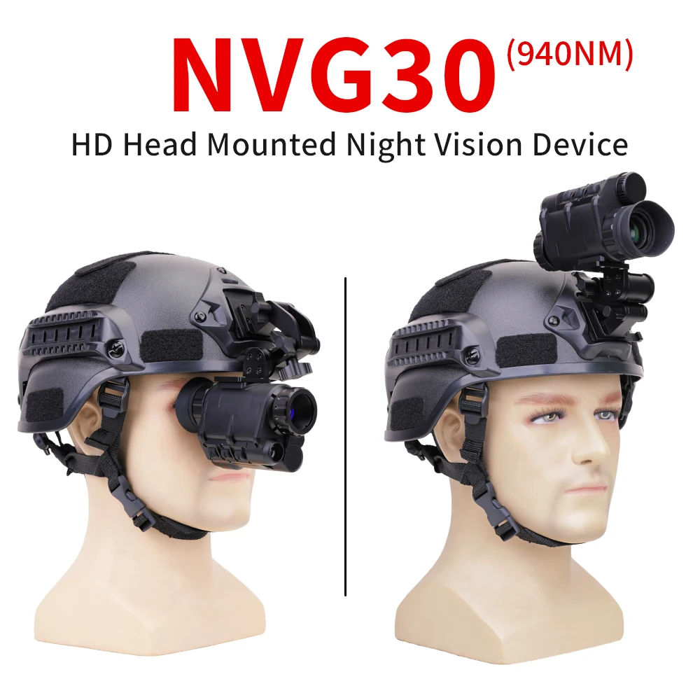 Night Vision Hunting Telescope, NVG30, Green Monocular, Long Reach, 940nm, Infrared, HD,WiFi,Tactical Helmet Night Vision Goggle