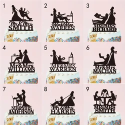 Personalized Computer Programmer Game Wedding Cake Topper Custom Mr Mrs Gamer Code Programmer IT Worker Bride Groom Cake Topper