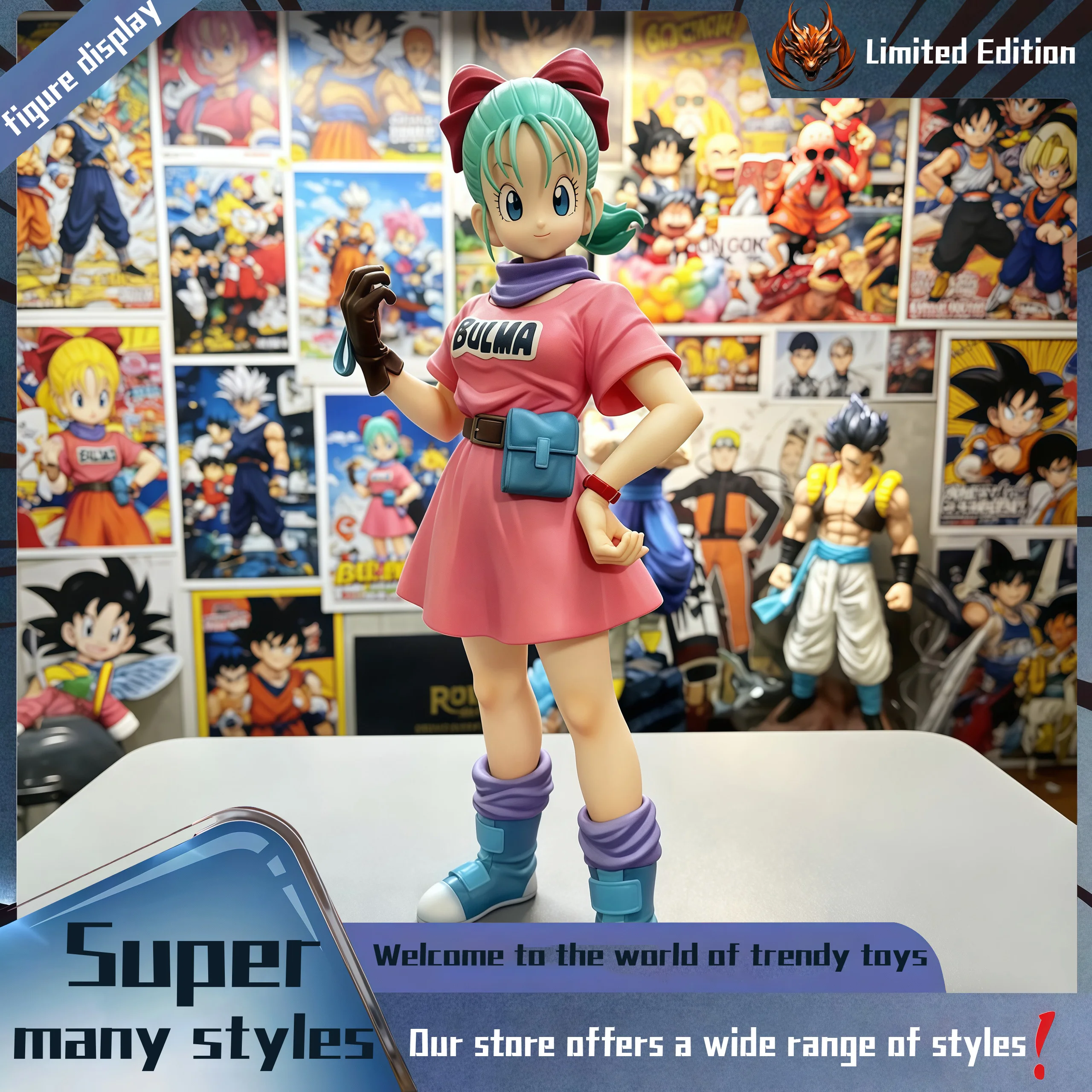

XPuls Bulma Peripheral figurine model table decoration, birthday gift, trendy toy scene decoration, car decoration