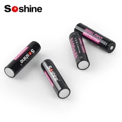 แบตเตอรี่ลิเธียมไอออน18650 Soshine 3.7V 3100mAh แบตเตอรี่แบบชาร์จไฟได้ลิเธียมไอออนที่ได้รับการป้องกันสำหรับไฟฉาย LED แบตเตอรี่ดั้งเดิม