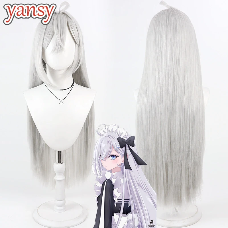 

Yansywig Synthetic Hair Yuki Sorimachi Cosplay Wigs Playing Death Games to Put Food on the Table Silver White Wig Heat Resistant