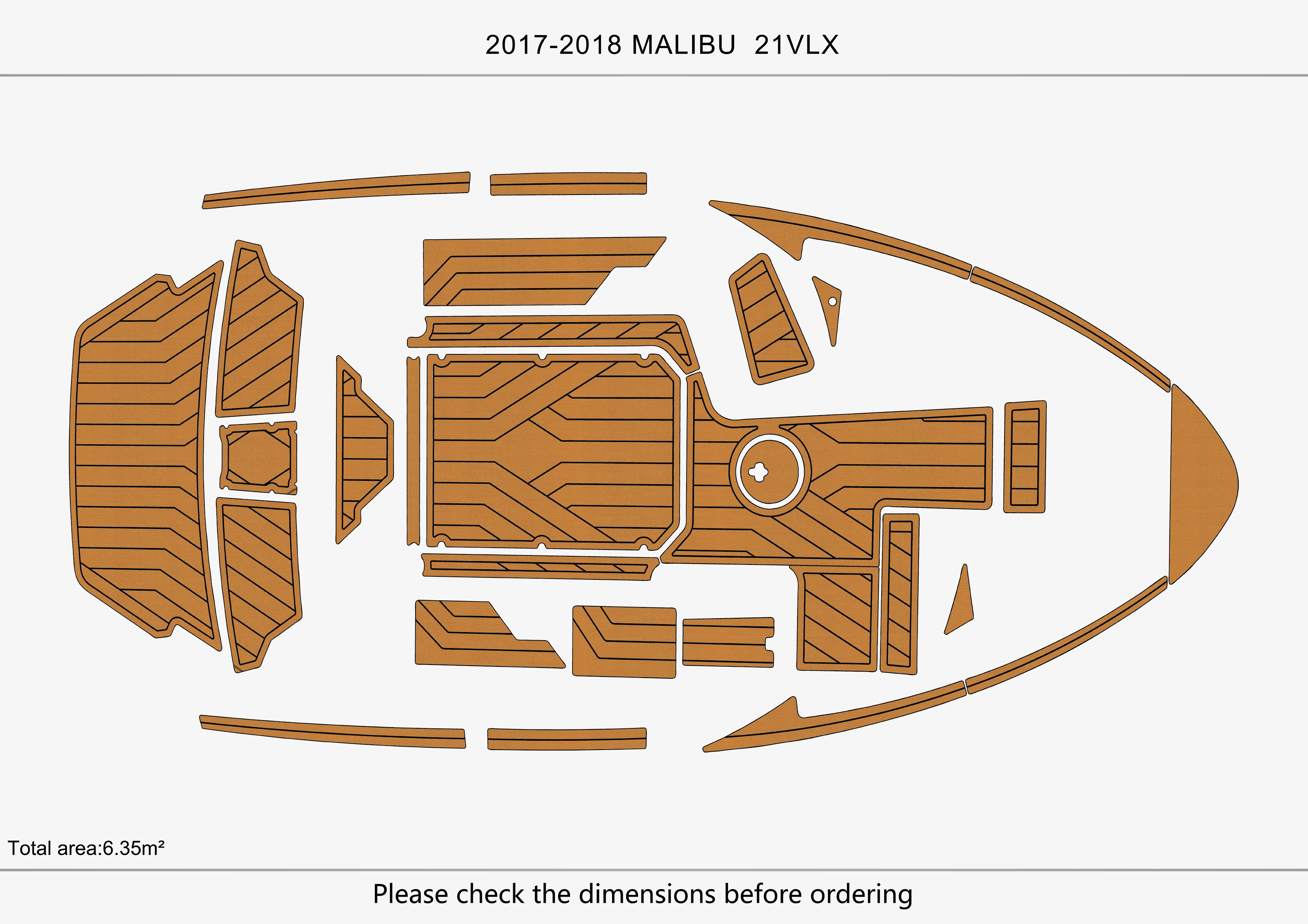 Eva foam Fuax teak seadek marine floor For2017-2018 malibu 21 vlx Cockpit Swim platform bow 1/4