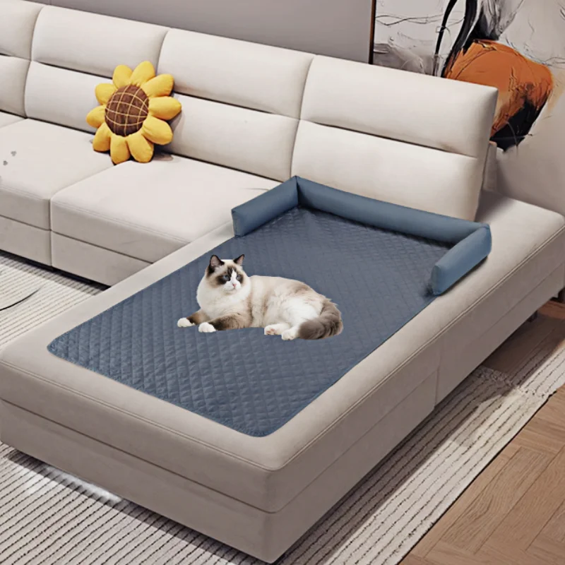 Mantas impermeables para cama de perros, colchonetas para perros, fundas para sofás, almohadas para mascotas con almohadas para el cuello, nidos relajantes lavables para viajar a casa