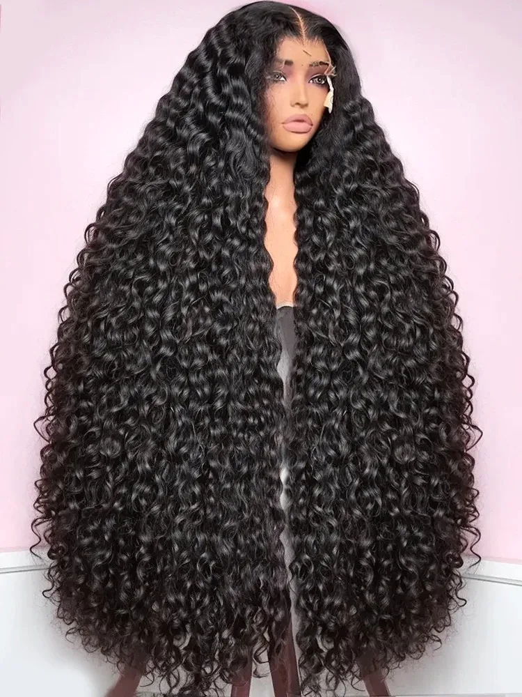 

250 Density HD 13x6 Lace Wigs Human Hair Curly Wig 42 Inch Brazilian Pre Plucked 13x4 Deep Wave Lace Frontal Wigs Raw For Women