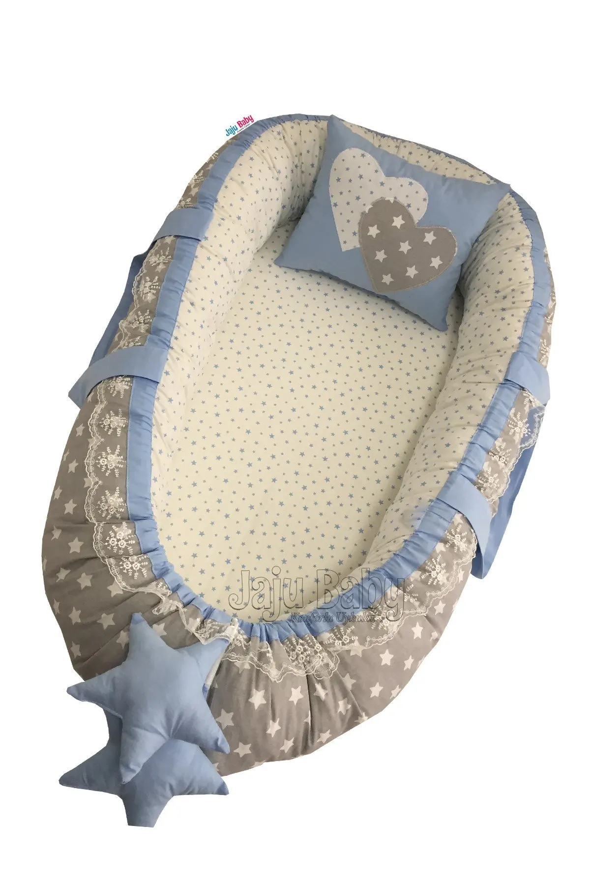 Handmade Blue Star Orthopedic Luxury Baby Nest