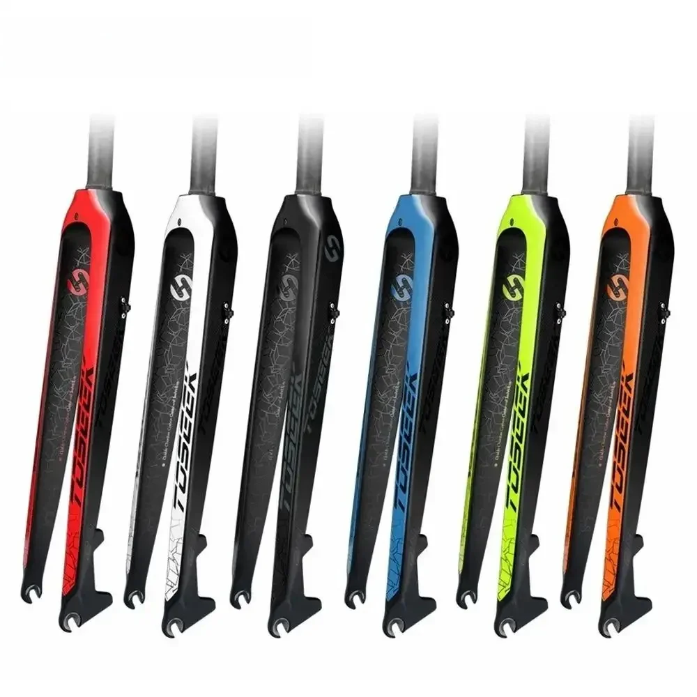 AliExpress TOSEEK T800 Carbon Fork Bike MTB Forks 26er 27.5er 29er Mountain Bicycle Fork QR 9*100mm Disc Brake 160mm