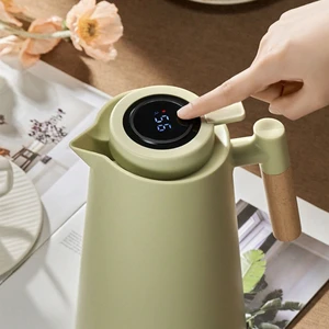Digital thermos thermos 1L Coffee Nordic Tea With Wood Cable 8 Main Sales Digital Thermal Bottle - №3