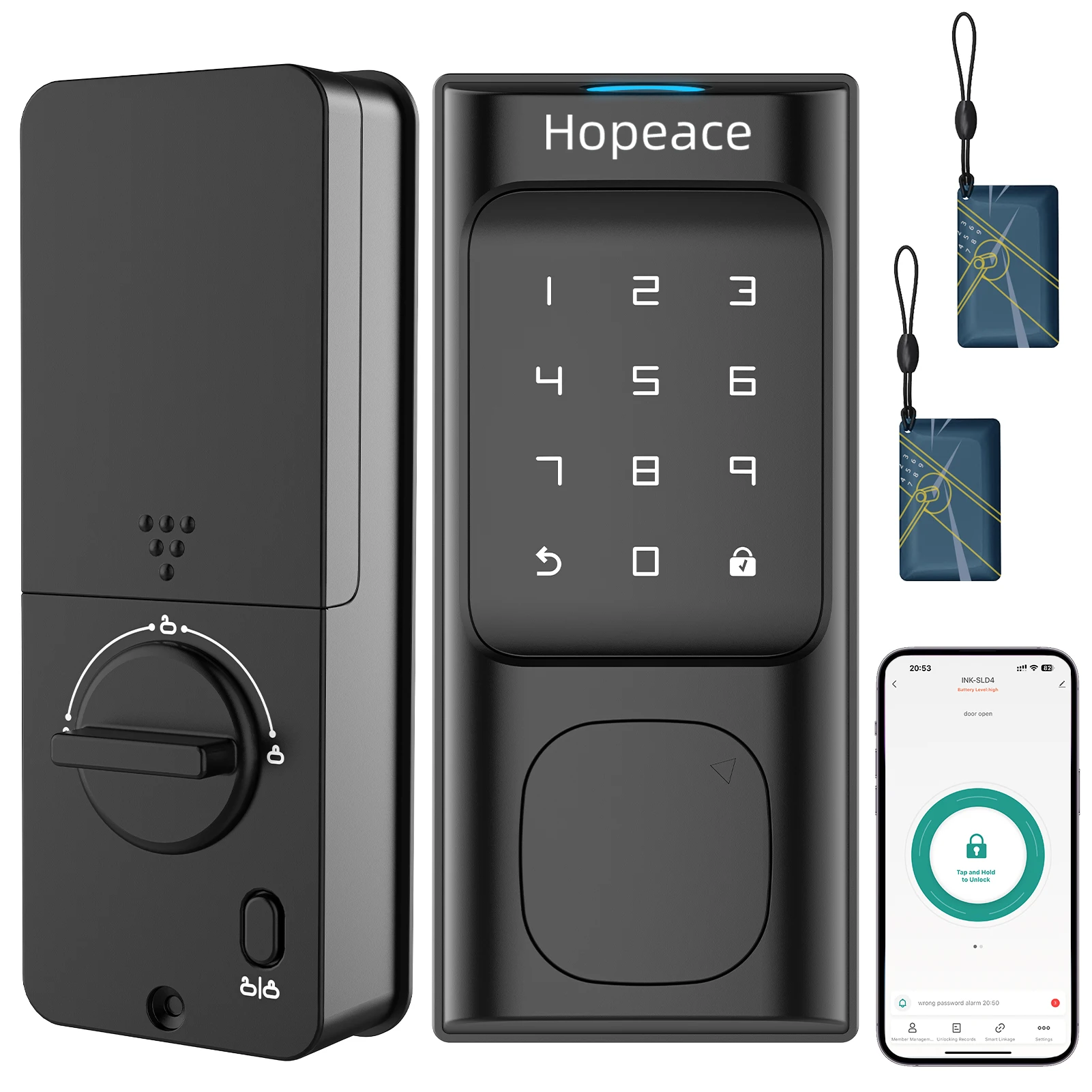 Keyless Entry Door Lock with App Control Fingerprint Door Lock  Electronic Touchscreen Keypad Smart Locks Deadbolt  Auto Lock