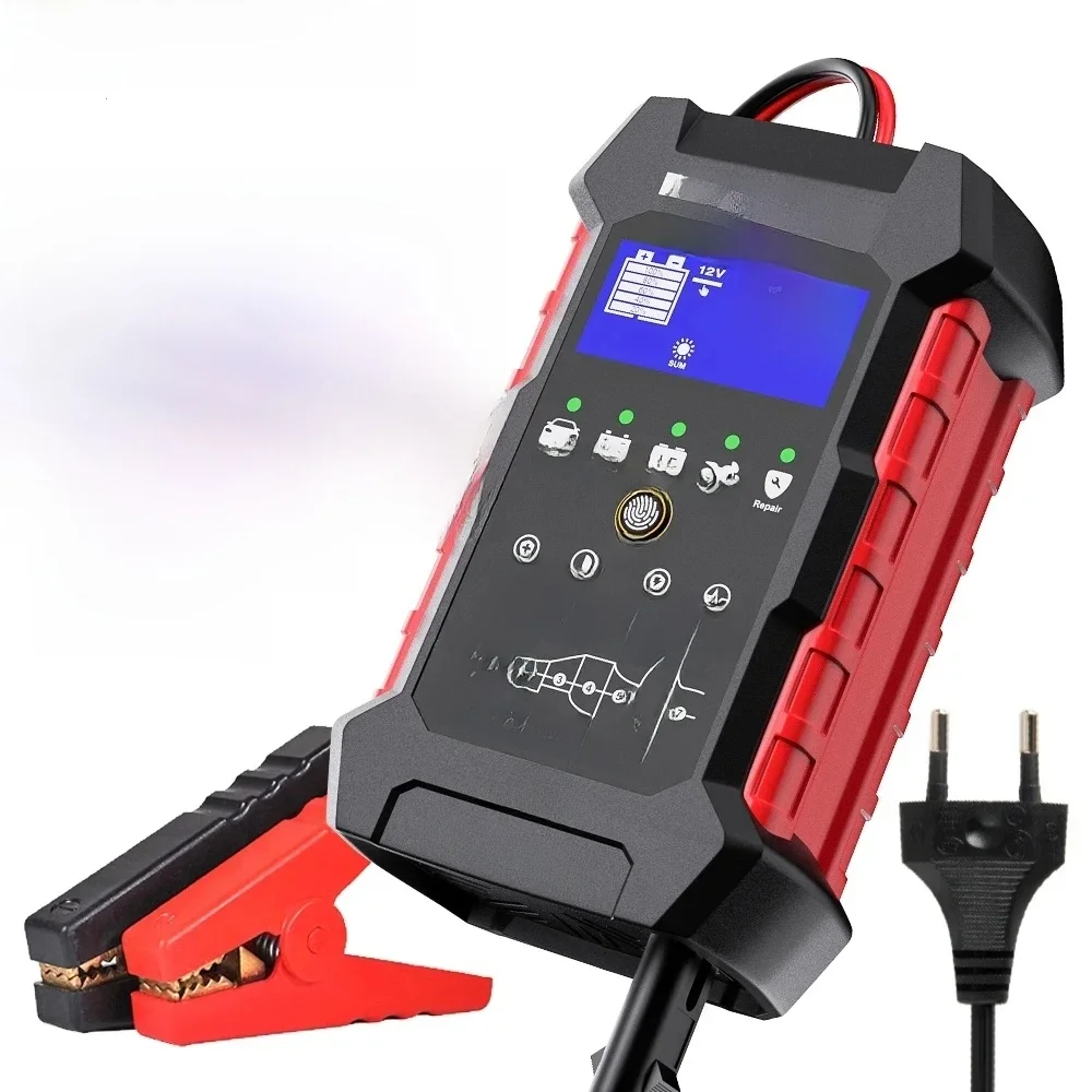 2025 Car Battery Tester KONNWEI RC-10 Car Battery Charger 12V/ 24V Automatic Pulse Repair tool Fast Charging Lead Acid AGM Gel