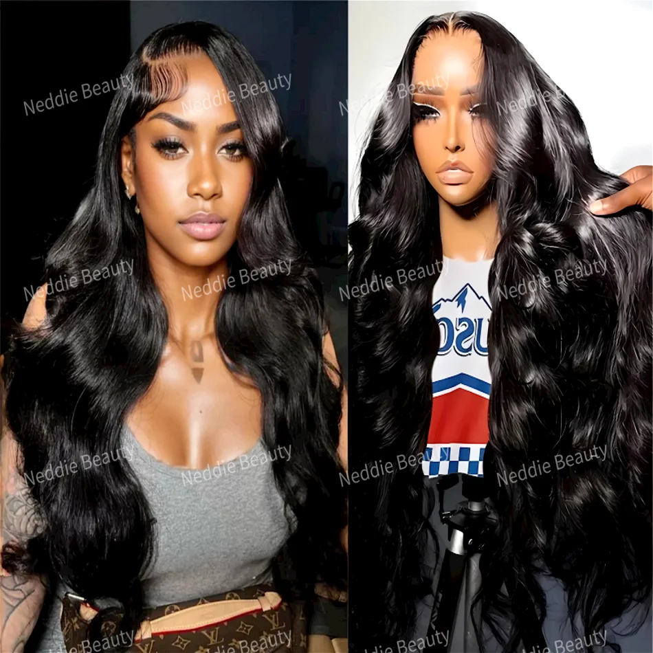 Lace Frontal Wig HD 100% Natural Body Wave Human Hair Transparent Brazilian PrePlucked Wigs For Women Choice Wavy Cheap Wig