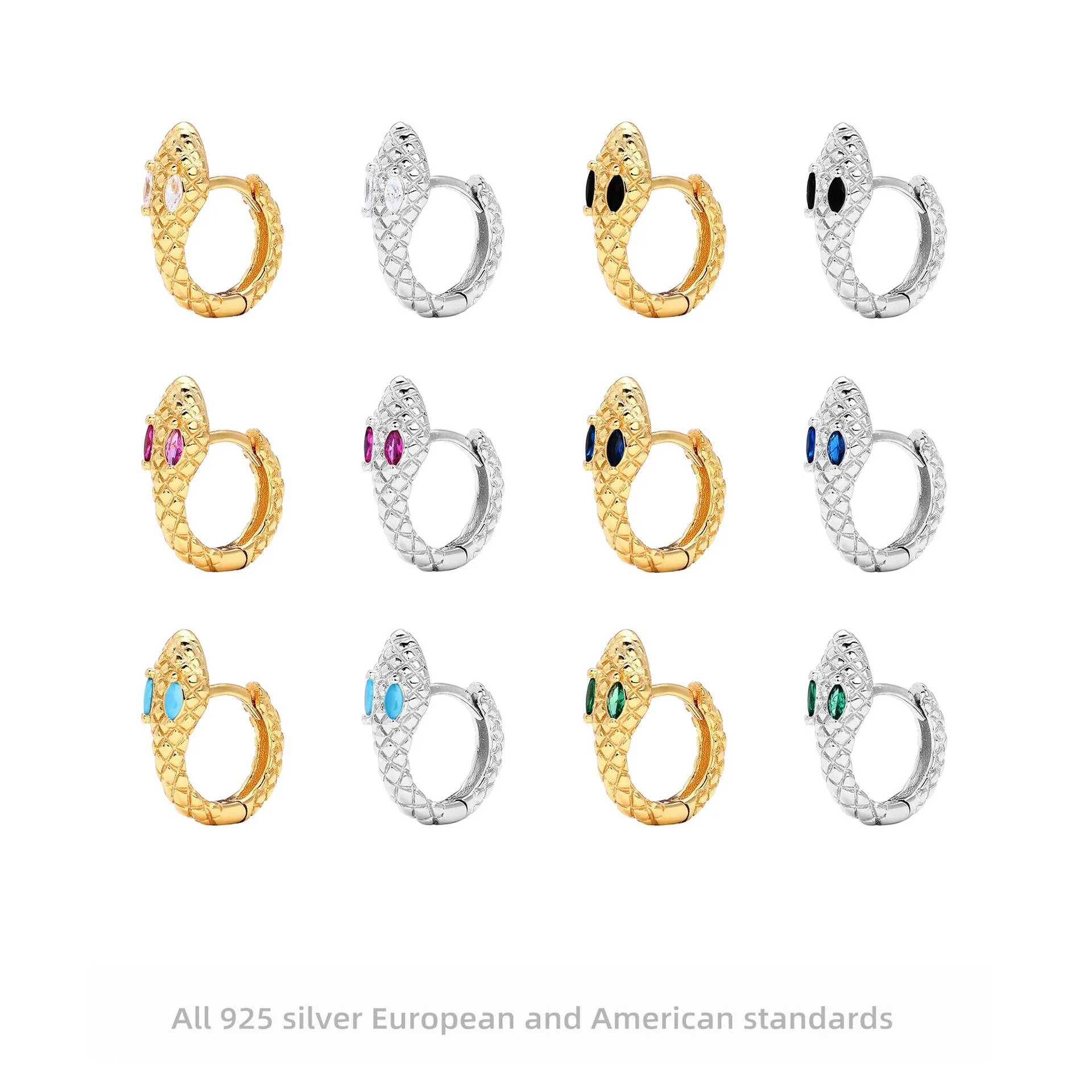 

S925 Sterling Silver Animal Earrings Cute Zircon Studs Dainty Jewelry for Women Playful Minimalist Gift