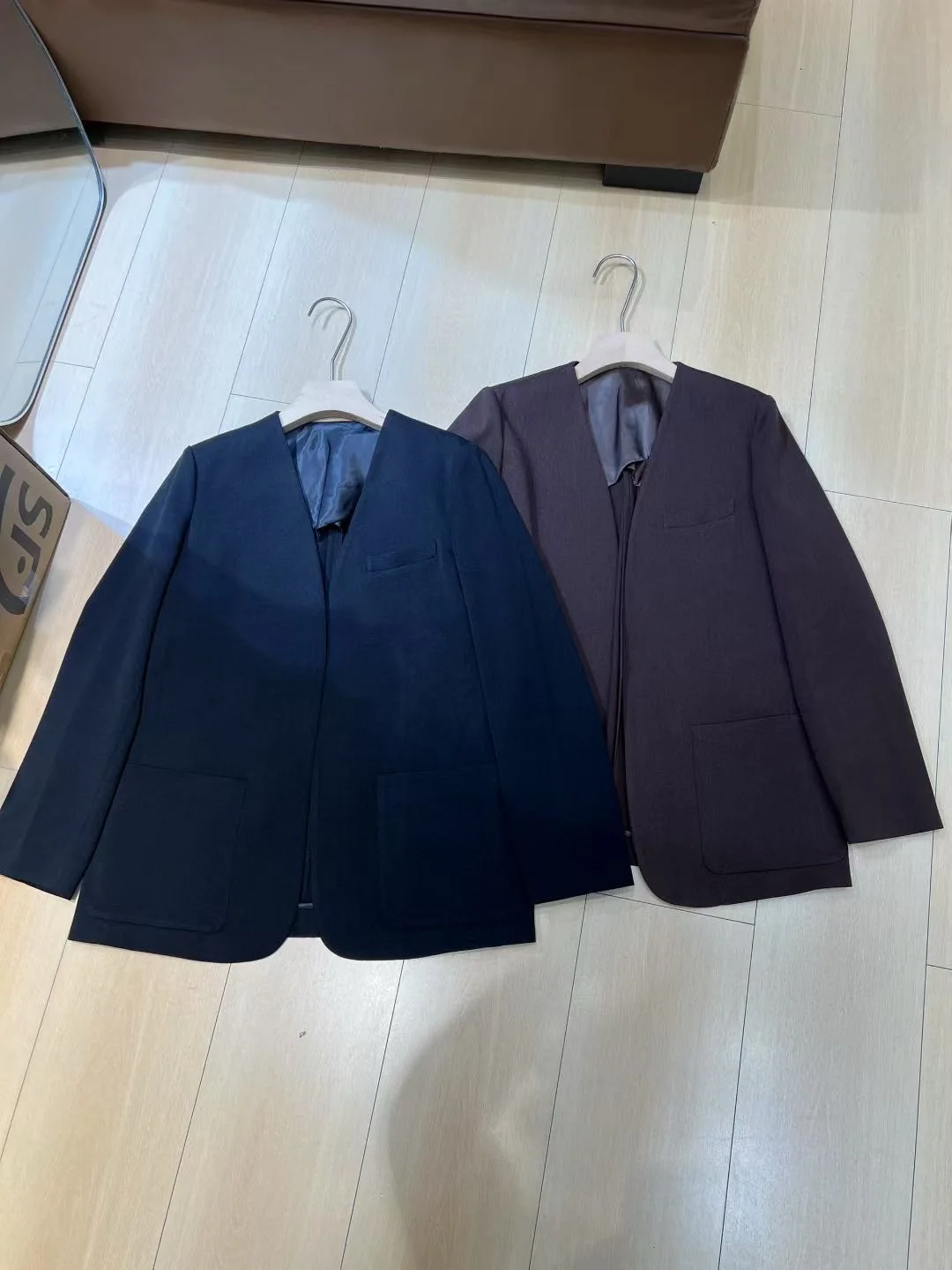 

Winter-autumn women's elegant classic v neckline high-end blazer
