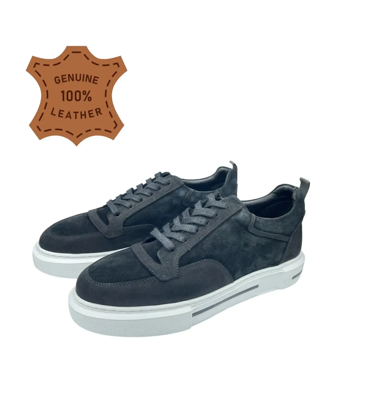 Genuine suede and nubuck leather lace-up and flat eva comfortable bottom soft male shoes sports günlük