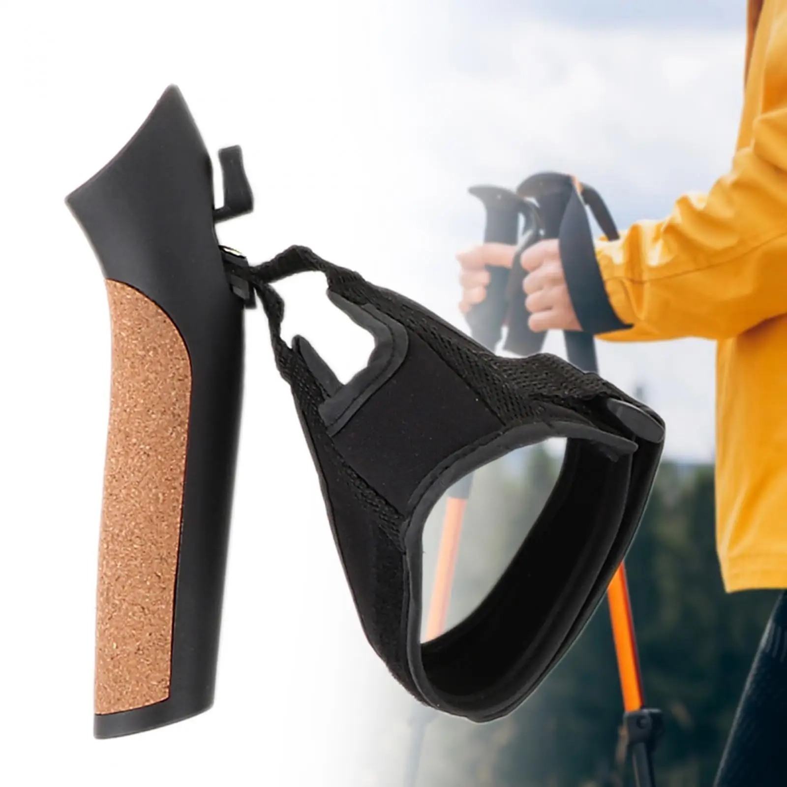 Trekkingstock-Griff mit Handschlaufe, leicht, tragbar, Gehstock-Griff, Trekking-Zubehör für Wandern, Camping