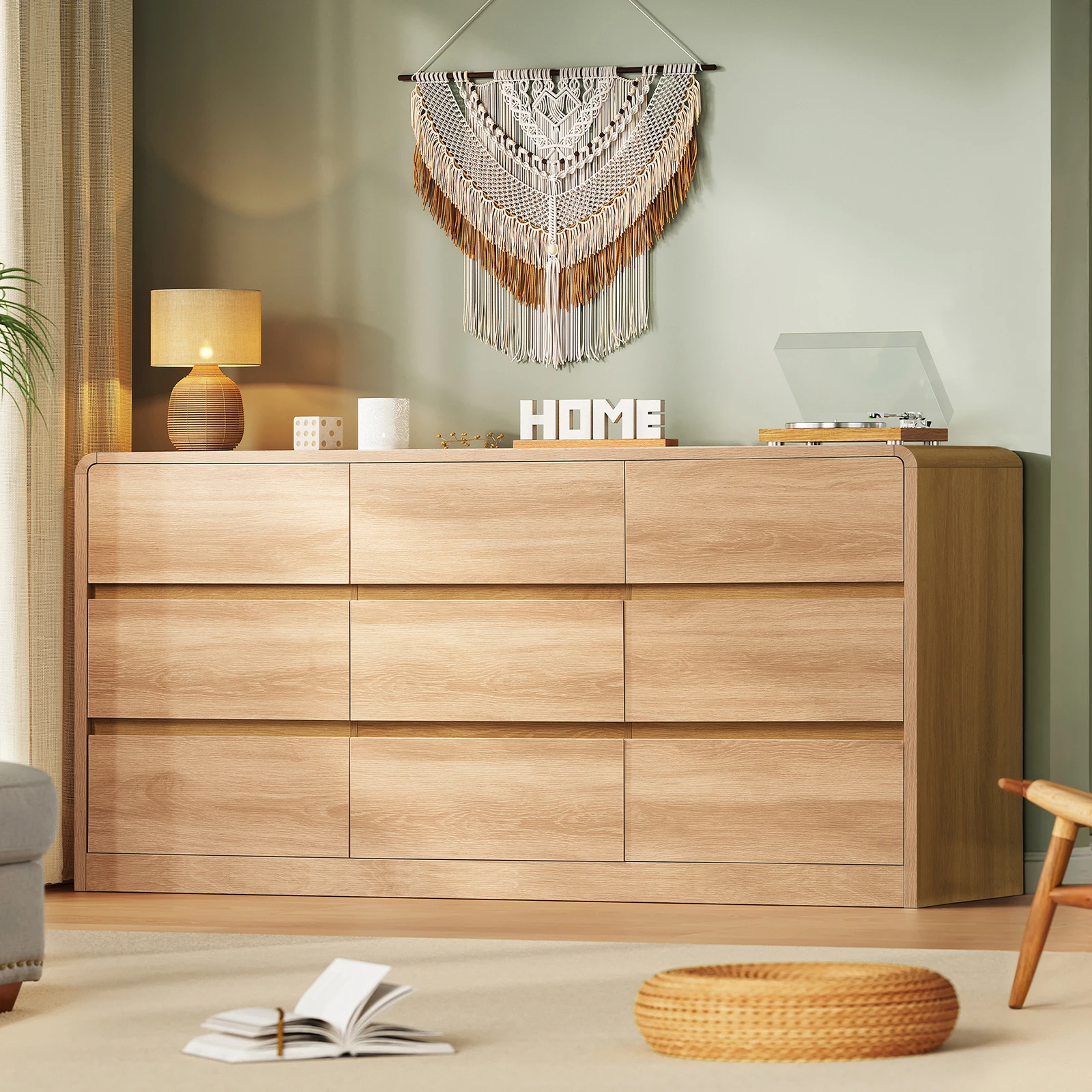 9 Drawer Dresser for Bedroom, 63