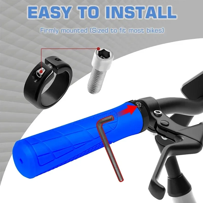 BUCKLOS الأصفاد الجبلية لينة المطاط دراجة المقود القبضات المتكاملة دراجة هوائية جبلية قبضة عدم الانزلاق دراجة مقبض الدراجة الملحقات