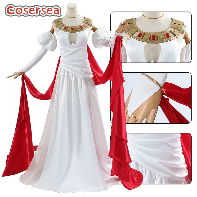 

Cosersea Sabre Косплей Костюм Игра Fate FGO Saber Ролевая Игра Хэллоуин Женское Белое Платье Рождество Cos Униформа Полный комплект