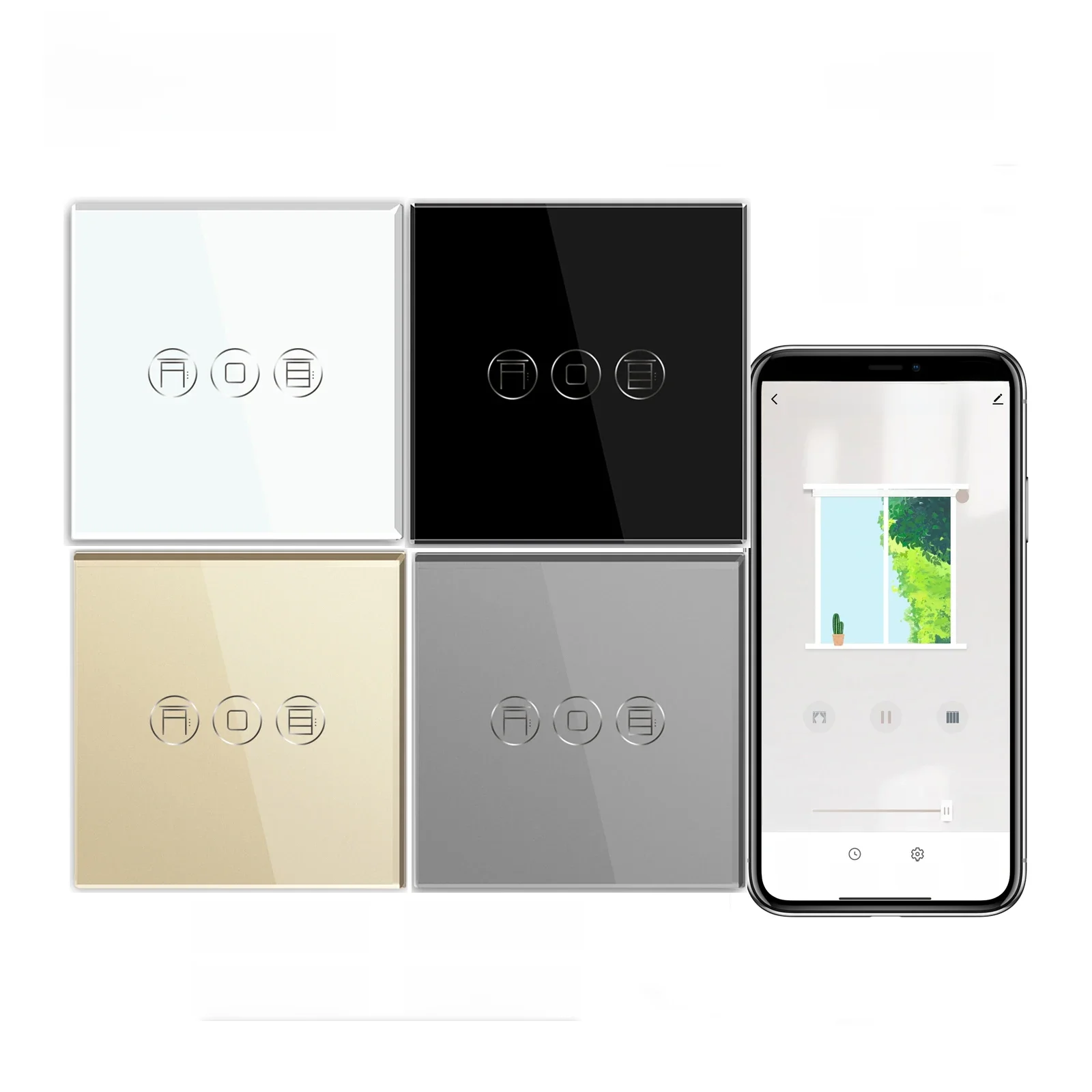 Bseed eu standard tuya wifi blind schalter drahtlose smart rollladen schalter smart life google