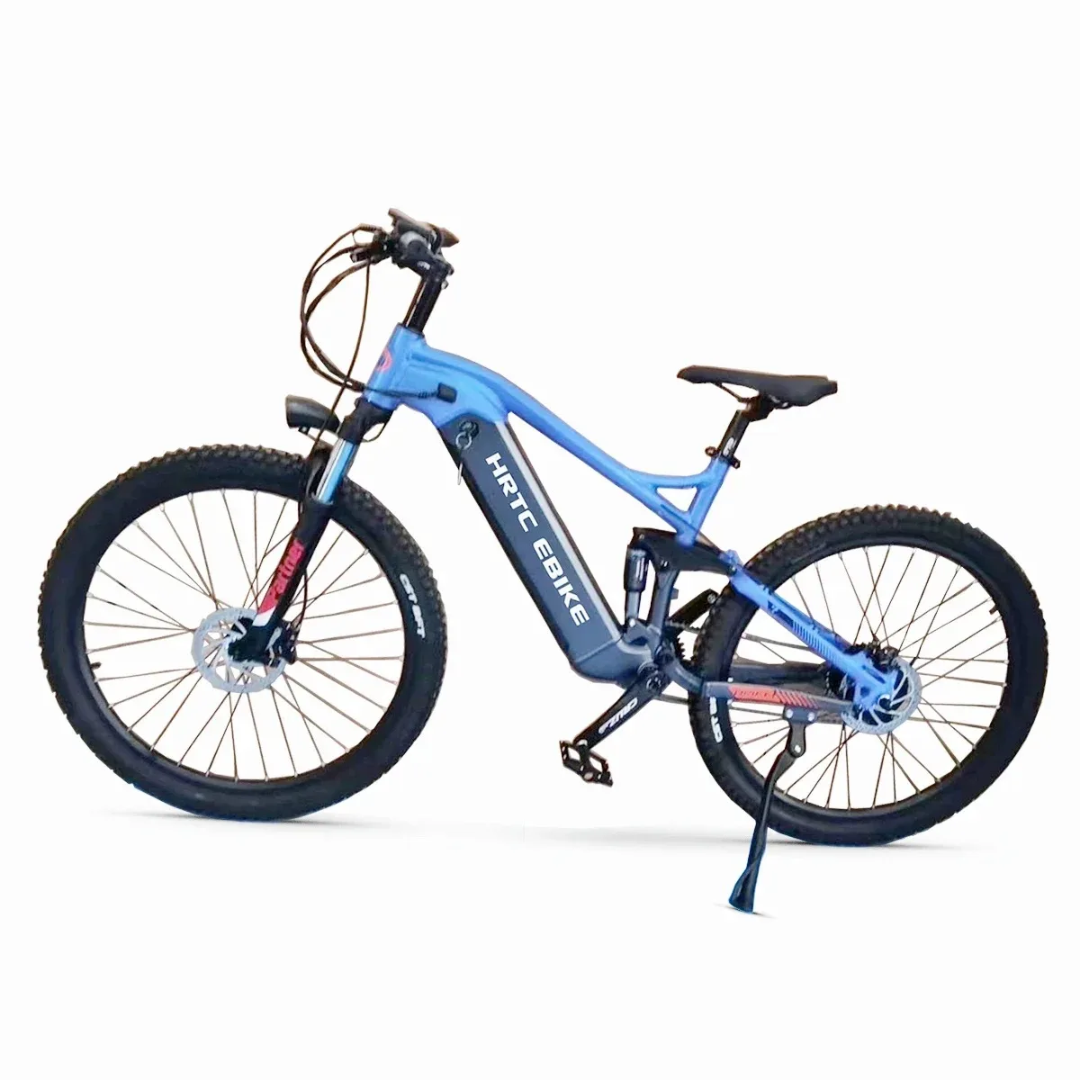 VTT électrique de 26 pouces avec batterie au lithium cachée, vélo à queue souple, 1000W, 48V, 17Ah, traction arrière hydraulique en carton, 50 km/h