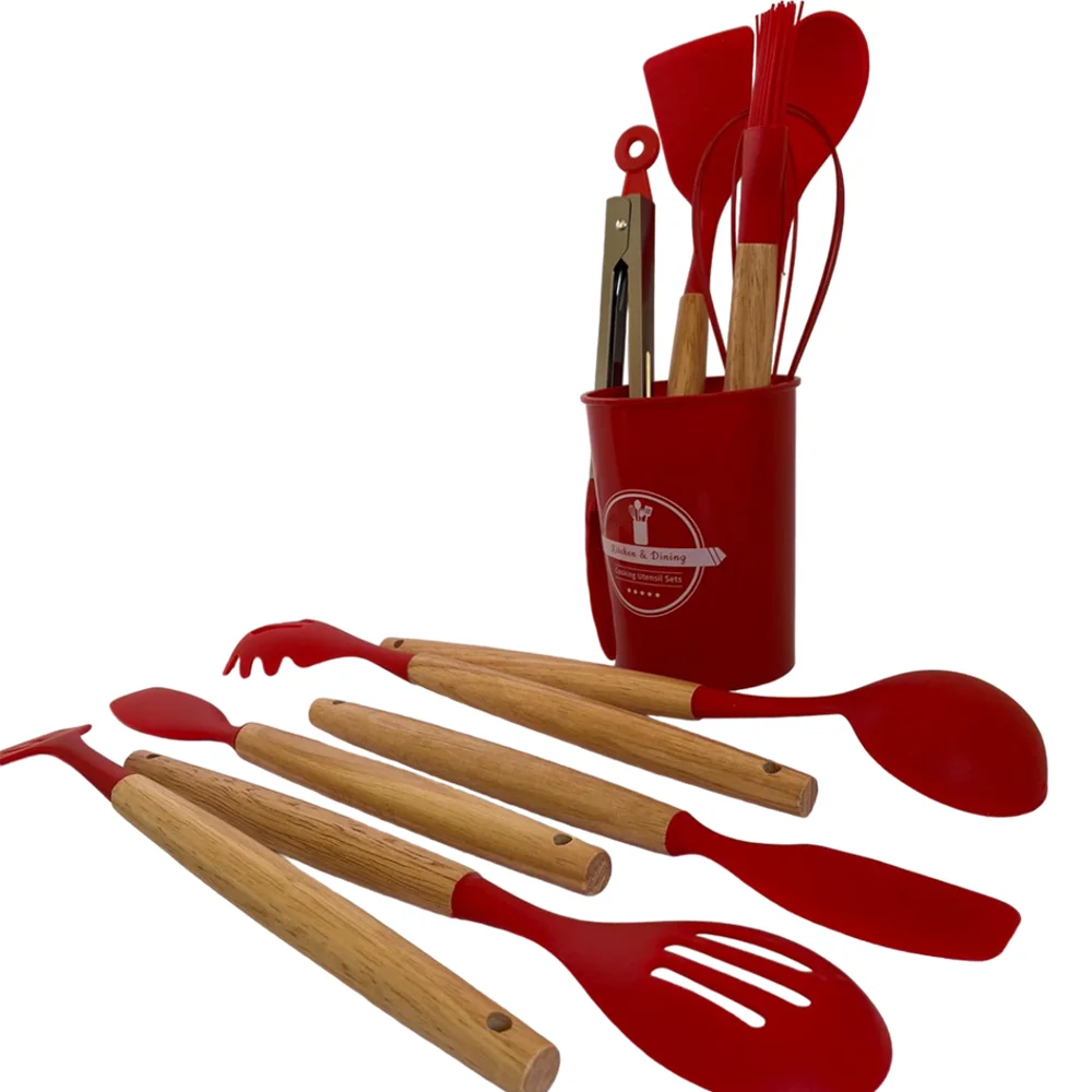 Full Silicone Kitchen Utensils Kit-12 Essential Pieces