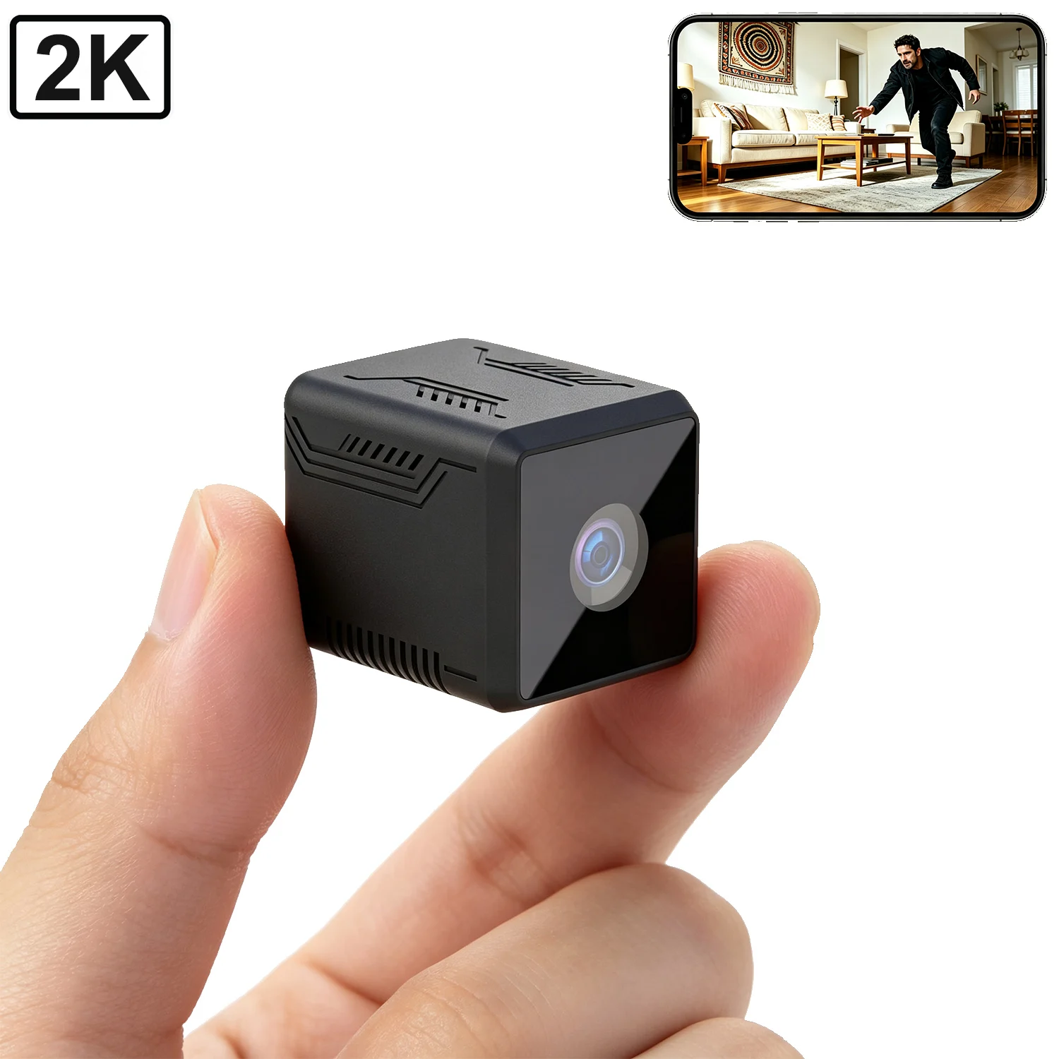 Next-Gen Starlight Full-Color Night Vision Mini Smart Camera 2K Ultra HD Dual-Band WiFi Portable Home Security Cam