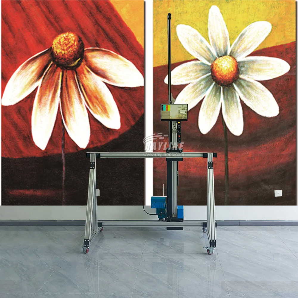 dual function Wall Printer Floor Printing Machine UV Inkjet AI 4K 9600dpi Wall and Floor Art Direct Printing mural painting