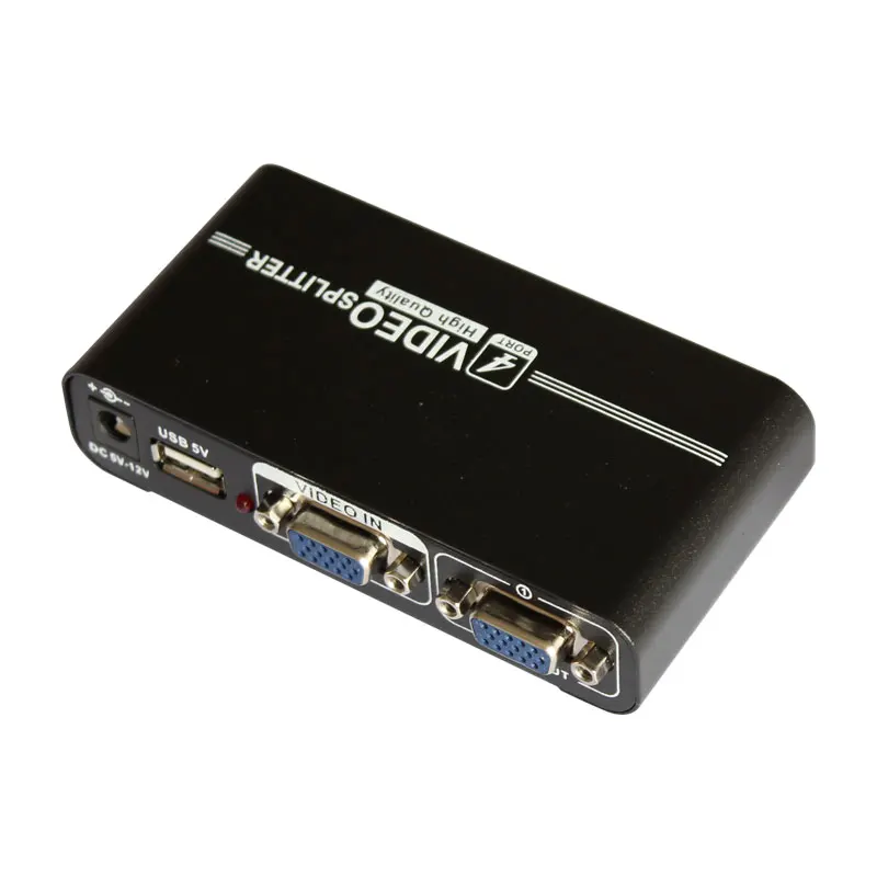 Разветвитель VGA, 1 дюйм, 4 выхода, 1920x1440, HD разрешение, расстояние 65 м, для ценных бумаг, компьютерных шоу, обучающая модель