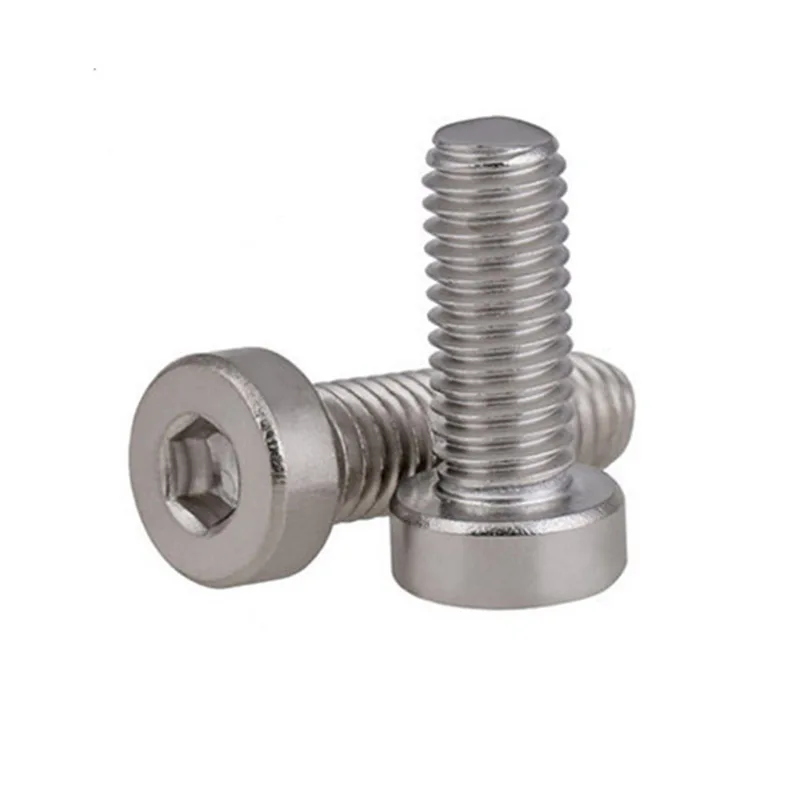 CBSST-Aço Inoxidável Hex Socket Cap Parafuso, Rosca Grossa, Low-Profile Parafusos, M2-M12