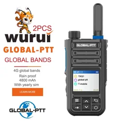 2PCS G9 GLOBAL-PTT POC Two-way radio Mini professional walkie talkie long range portable communication 5000km with yearly SIM