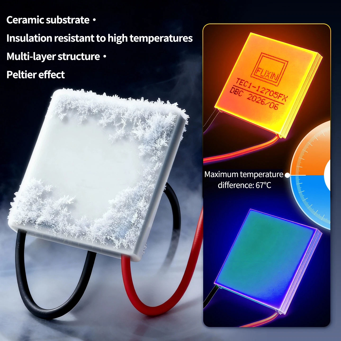 TEC1-12705FX FUXIN Semiconductor Refrigeration Chip Hot Spot