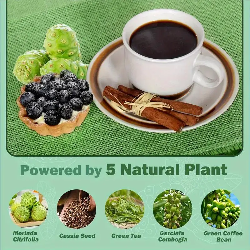 MOGE TEE Nori Detox Coffee-холодный кофе Arabica, Гарциния Камбоджийская, 15 пакетов