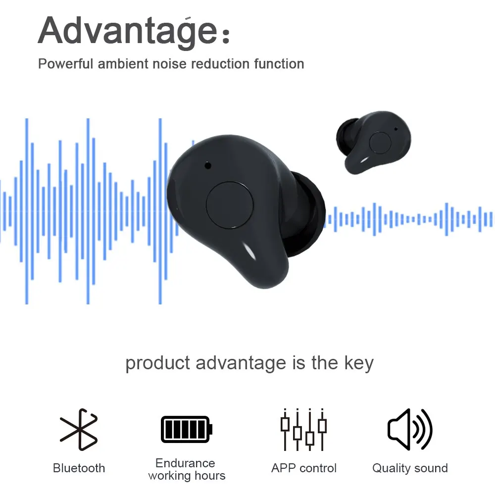 Rechargeable Hearing Aids Wireless Bluetooth Hearing Aid For Deafness Sound Amplifier High Quality Invisible Fashion Headphones