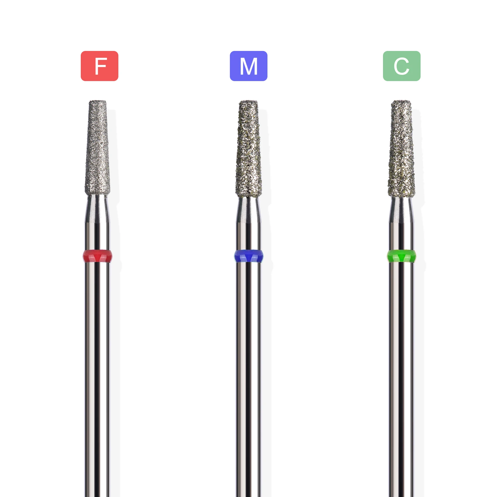 TP 2Pcs Column Russian Cuticle Bit Diamond Burr Nail Drill Bits Rotary Electric Manicure Drill Nails Accessories Tools