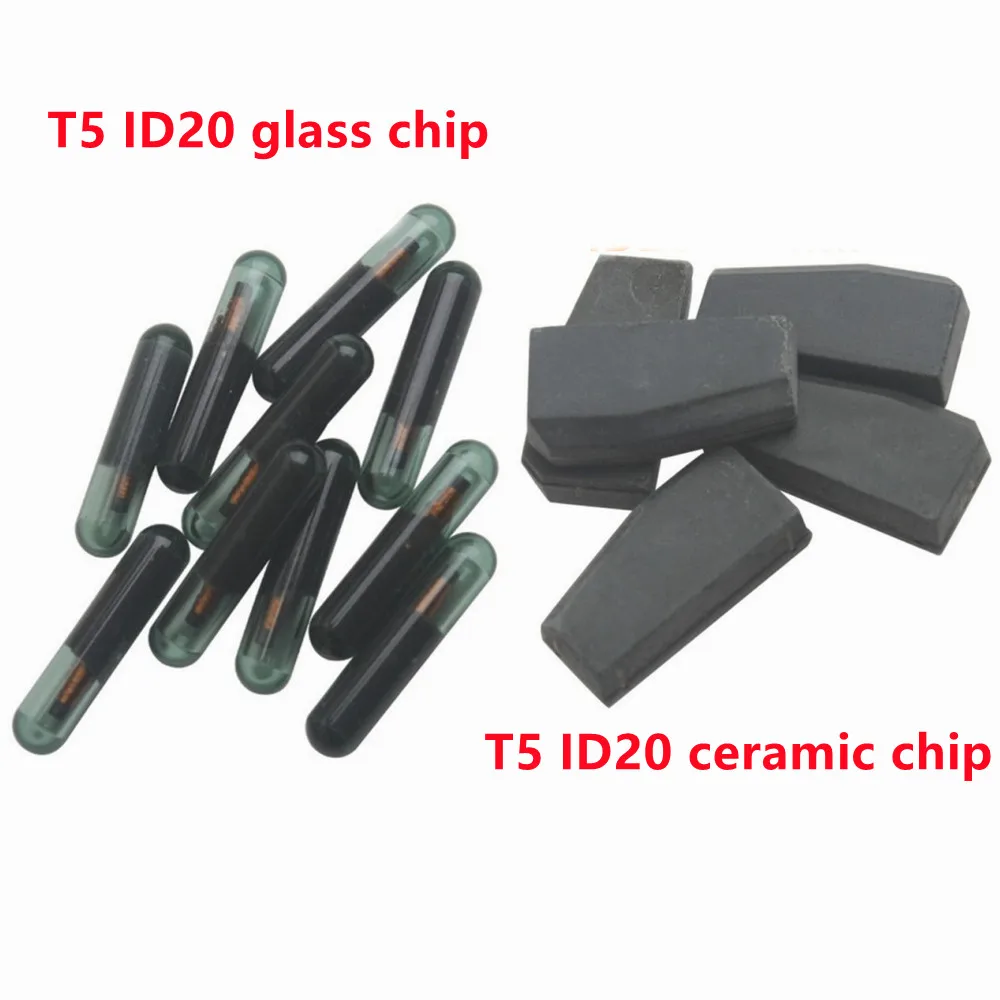 

10pcs Original Car Key Chip T5 ID20 Glass Chip Auto Transponder chip / T5 ID20 ceramic chip / T5 (ID20) PCB chip