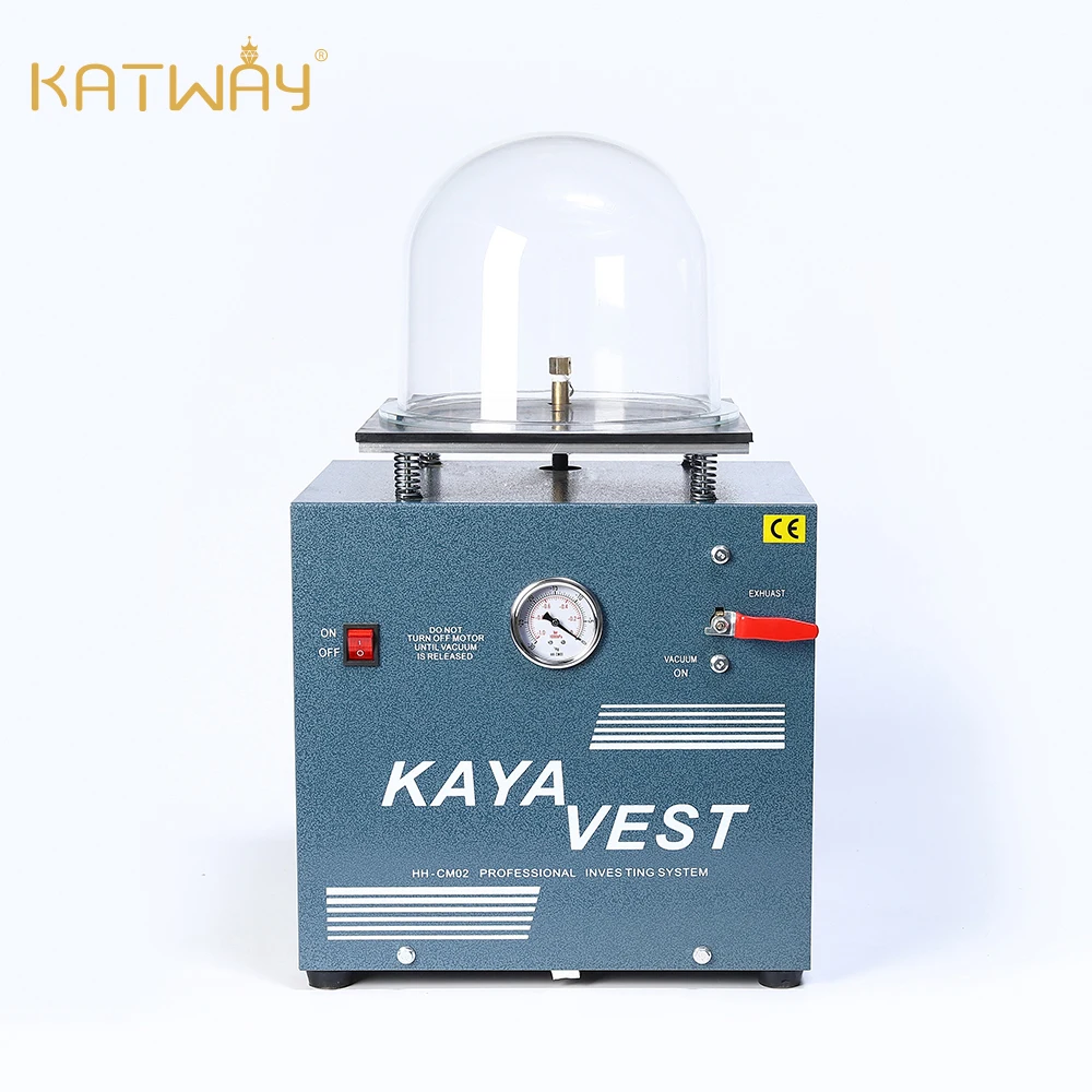 KATWAY Mini Jewelry Vacuum Investing Injection Molding Machine 2L For Professional Jewelry Tool Lost Wax Goldsmiths HH-CM02